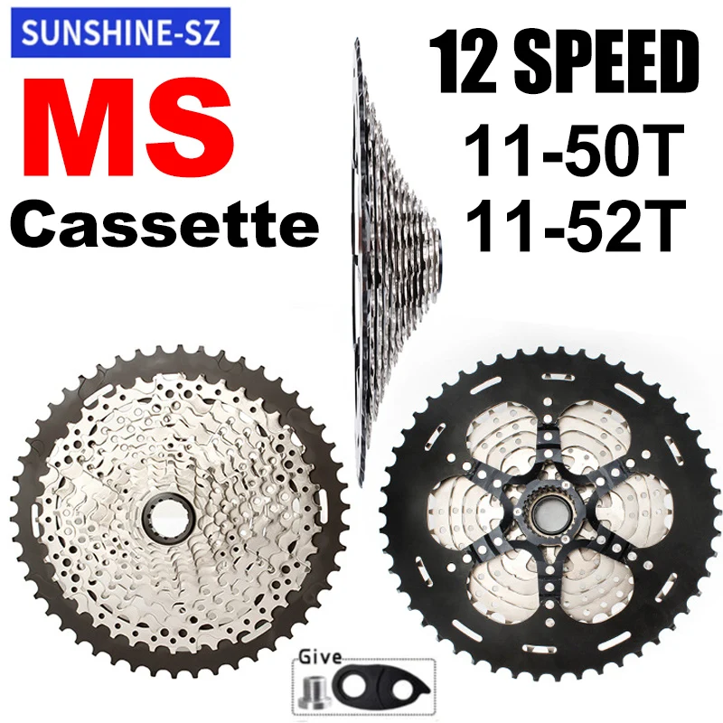 

SUNSHINE Micro Splines Cassette MTB Cassette 12v k7 12 Speed Mountain BiKe Freewheel Sprocket For Shimano/SRAM Bicycle Parts