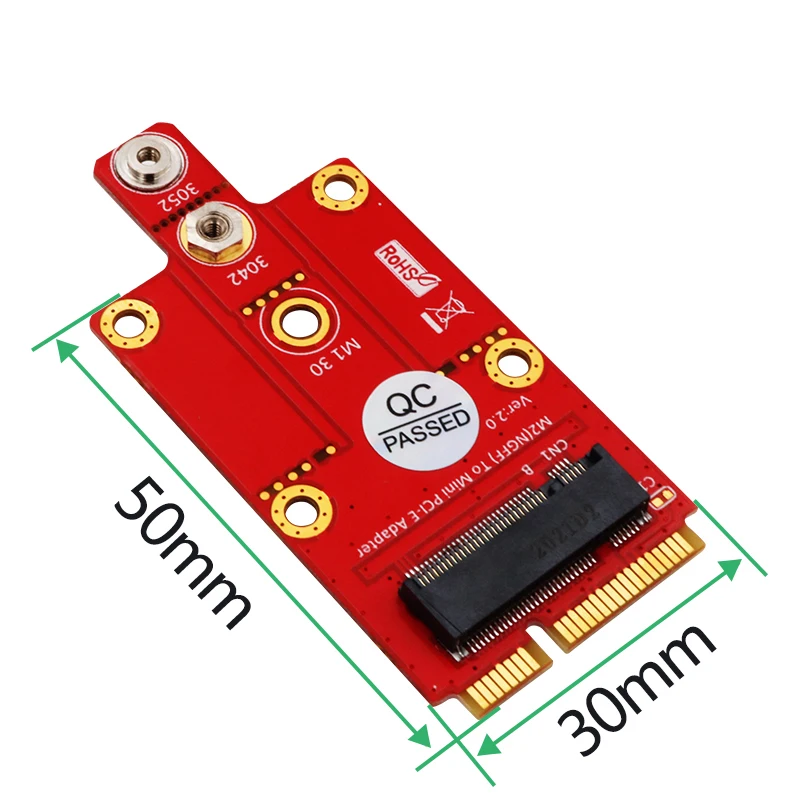 Free Ship NGFF Key B To Mini PCIe Adapter For 3G 4G 5G Module for EM12-G EM160-GL RM502Q-AE RM500Q-GL RM510Q-GL