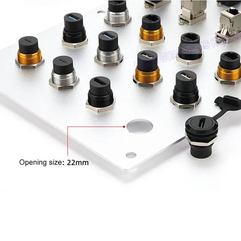 USB3.0 Telefoon TYPE-C Netwerk RJ45 CAT6 CAT6A Data Connector Socket Docking Module Jack Receptacle Installatie Gatgrootte 22mm