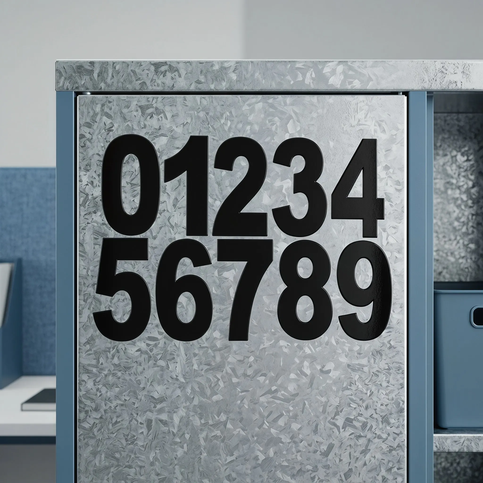 10 Sheets 1.5'' Reflective Mailbox Number Stickers 0-9 Self-Adhesive Vinyl Address Decals For Door Signs Waterproof House Decals