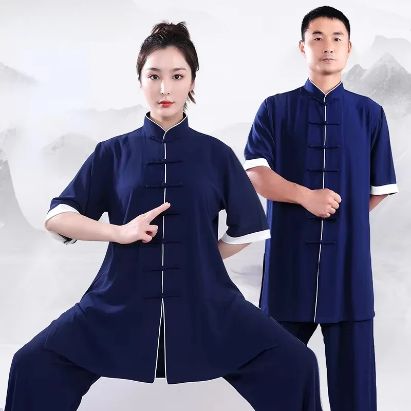 Kung Fu TaiChi Uniform Wushu Martial Arts Uniform Wing Chun Jacket Pants Traditional Chinese Clothing Morning Exercise Clothing
