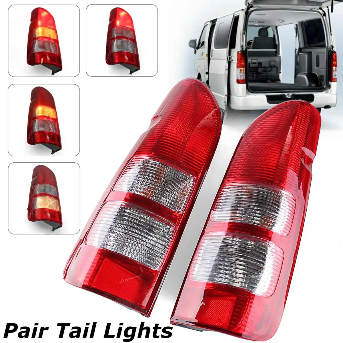 Pair Car Rear Tail Brake Light Lamp With Harness Signal For Toyota Hiace/Commuter 2005 2006 2007 2008 2009 10 2011 12 2013 2014