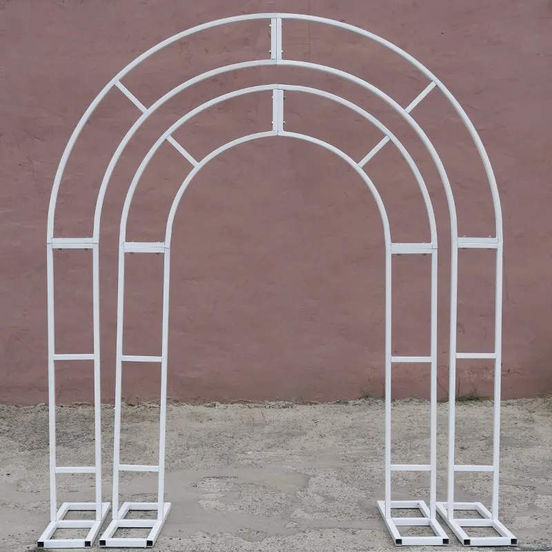 Imagem -02 - Casamento Arco Bolo Stand Grupo Metal Flower Stand Casamento Arched Porta Decoração de Fundo Arco Redondo Decoração de Festa em Casa