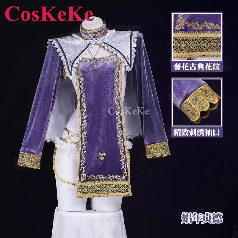 

CosKeKe Joan Of Arc Cosplay Anime Costume Fashion Sweet Lovely Uniform Full Set Unisex Activity Party Role Play Clothing S-XXL