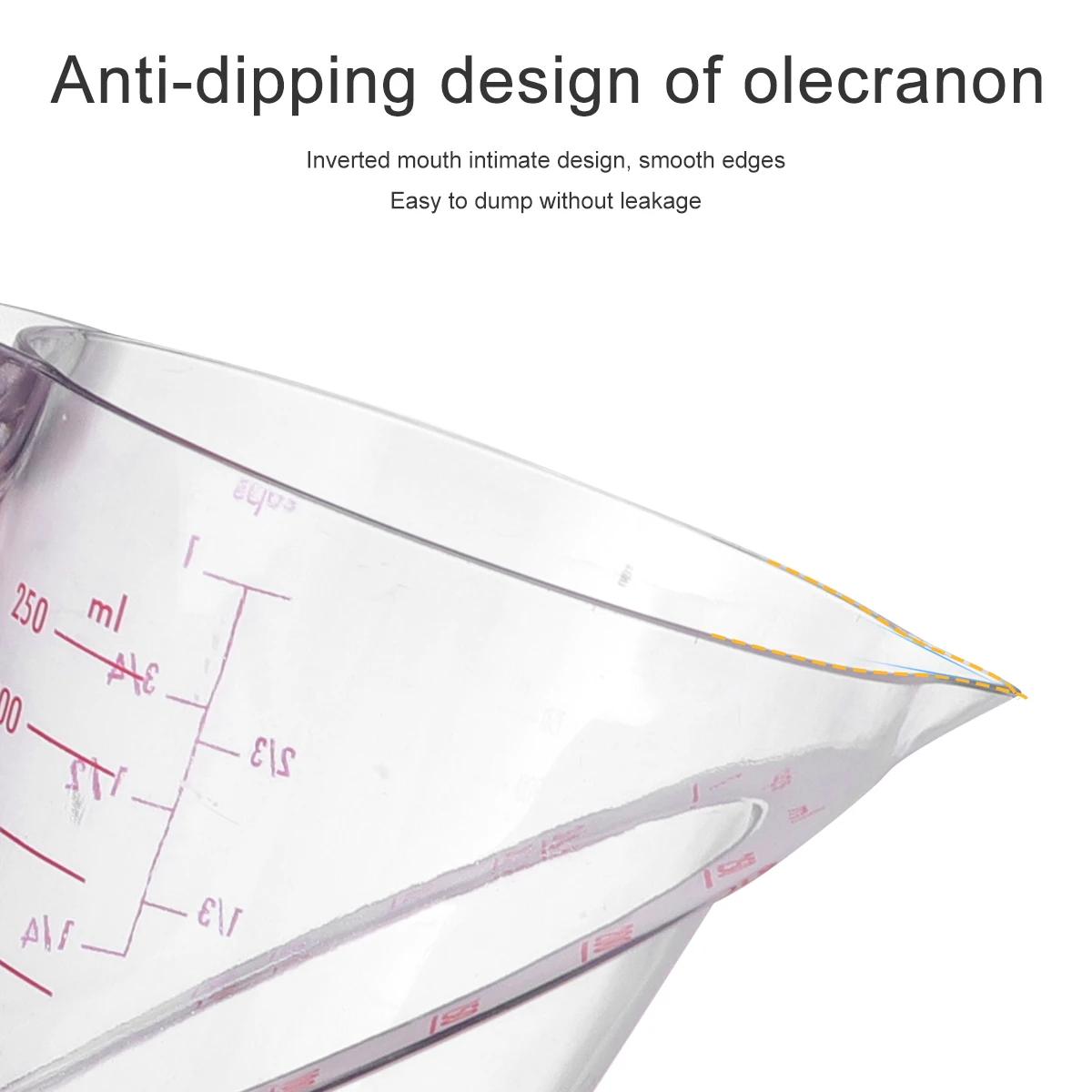 

Plastic Measuring Transparent Scale for Baking Liquid Seasoning Juice Container Home Use Transparent Measuring Cup Long Life