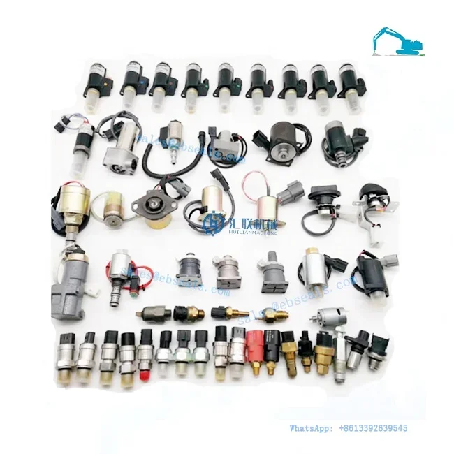 Huilian Machinery Parts for PC EX ZX CX JS SH Zaxis Robex Excavators Pressor Sensor Electric Solenoid Valve