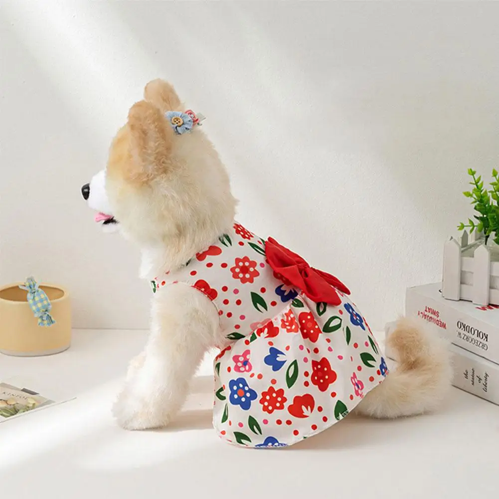 犬の花柄のプリンセスドレス,快適な子犬の服,柔らかくて愛らしい,d9j6,夏