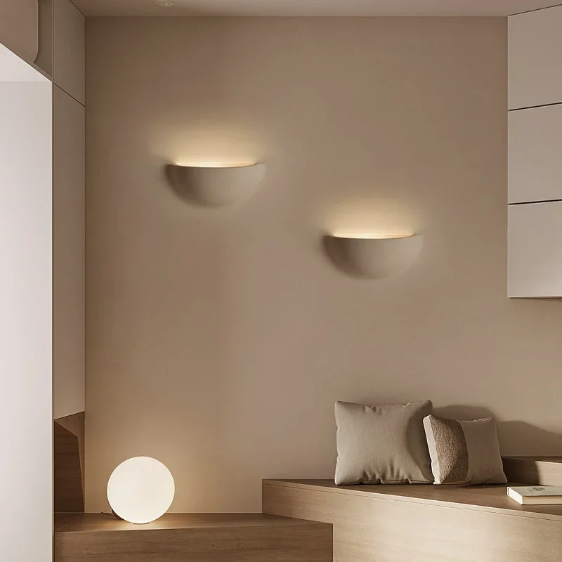 

SANDYHA Embedded Design Nordic Style LED Gypsum Wall Lamp for Living Room Bedroom Indoor Lighting Unique Home Decor