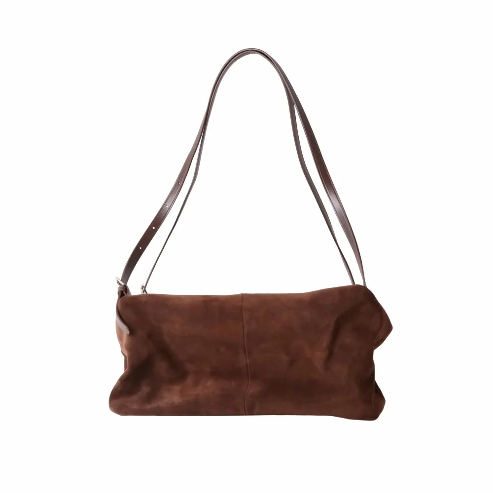 حقيبة حمل جديدة من جلد البقر غير اللامع بسعة كبيرة 2025، أنيقة وبسيطة للتنقل، وسادة مريحة، حقيبة كتف. كاجوال متعدد الاستخدامات