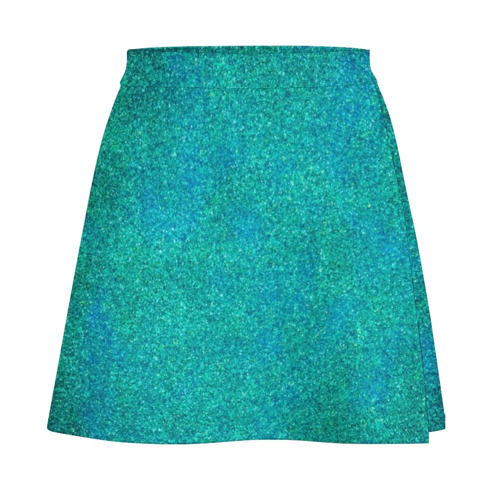 Turquoise Blue Green Mermaid Stardust Mini Skirt skirts Female clothing Mini Skirt