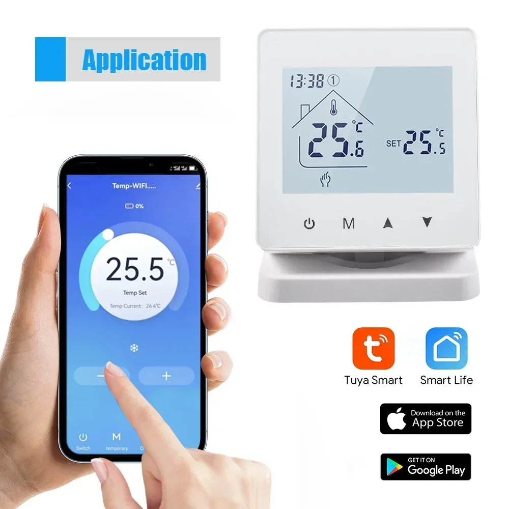 Tuya Alice Smart Wireless Thermostat BoMicrophone Gas RF Programmable Home Temperature Controller WiFi Room Heating