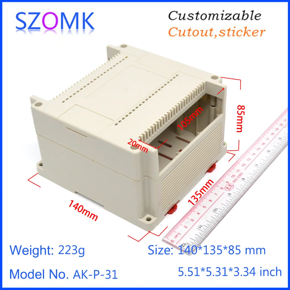 Din Rail Enclosure Electronic Project Plc Cable Junction Box Splitter Mount Connector Case Outdoor Plc Enclosure Pcb Box