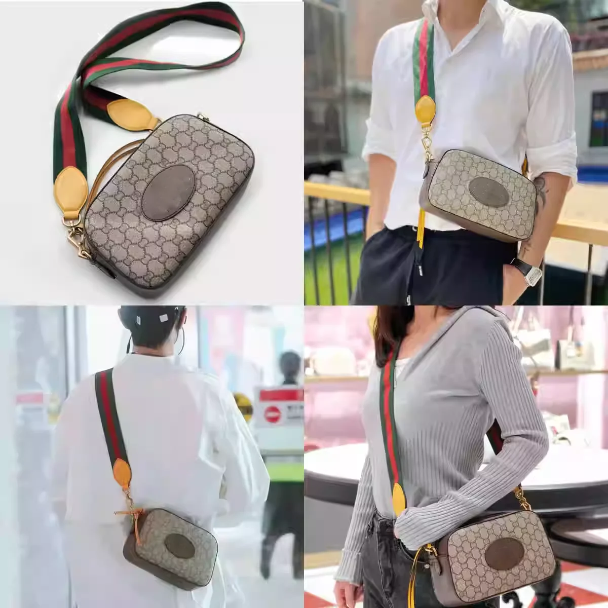 Nylon Braided Bag Strap Women Leather Straps for Ophidia Messenger Shoulder Bag Adjustable Belts Handbag Straps