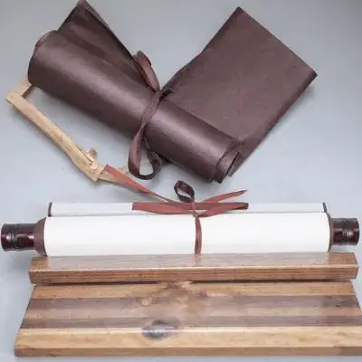 

1pc Premium Blank Chinese Scroll For Calligraphy Painting Durable Rice Paper Scroll Suitable For Kids Art Diy Watercolor Wall