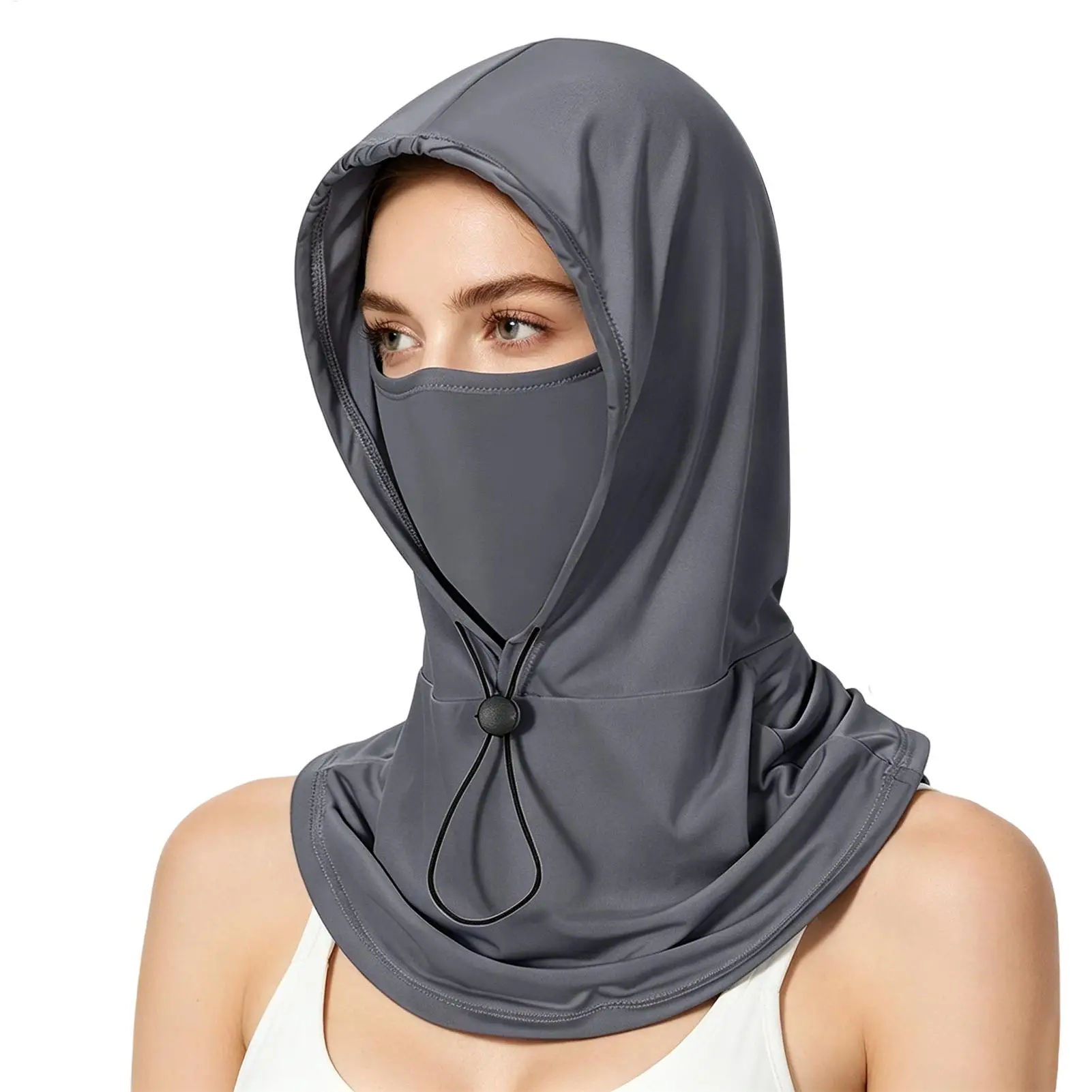 Pasamontañas de Seda Helada Transpirable con Protección UV, Máscara Facial Completa Anti-UV para Ciclismo, Gorro de Ciclismo, Máscara para la Cabeza