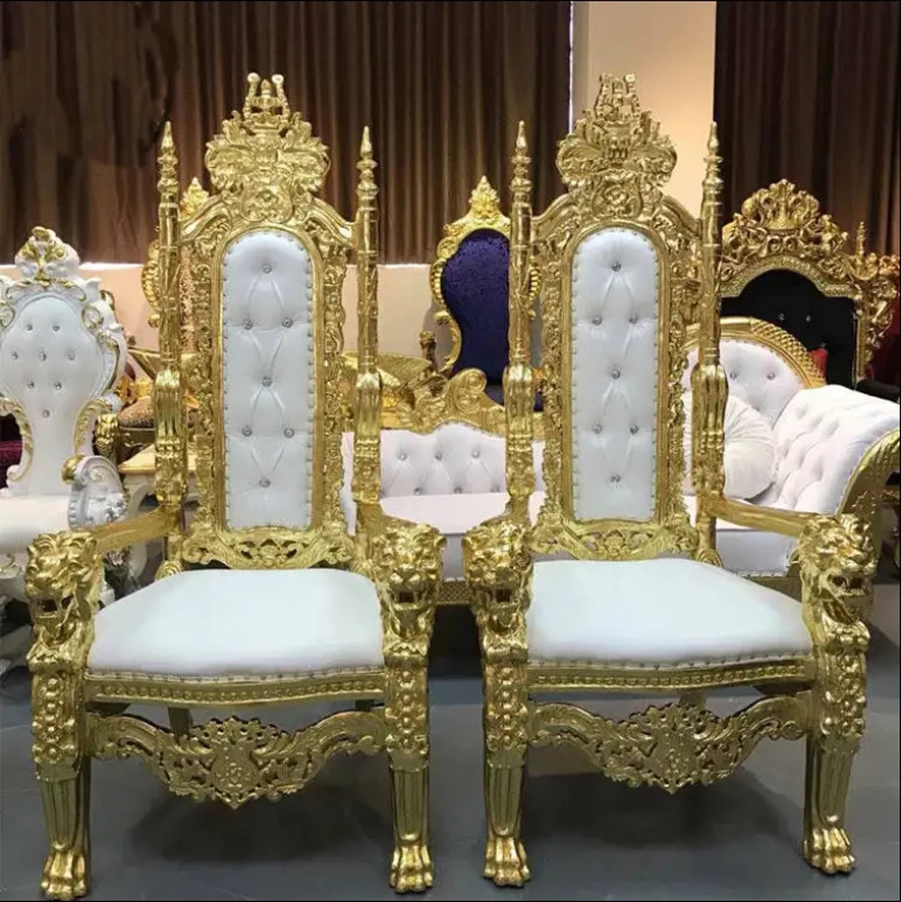 cheap used banquet king and queen chairs luxury gold royale king throne chairs for events wedding party