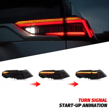 適用於豐田 RAV4 2019-2023 的 LED 尾燈,帶啟動動畫、流水式轉向燈和後燈組件 6 最佳銷售 2021年豐田RAV4 - №5