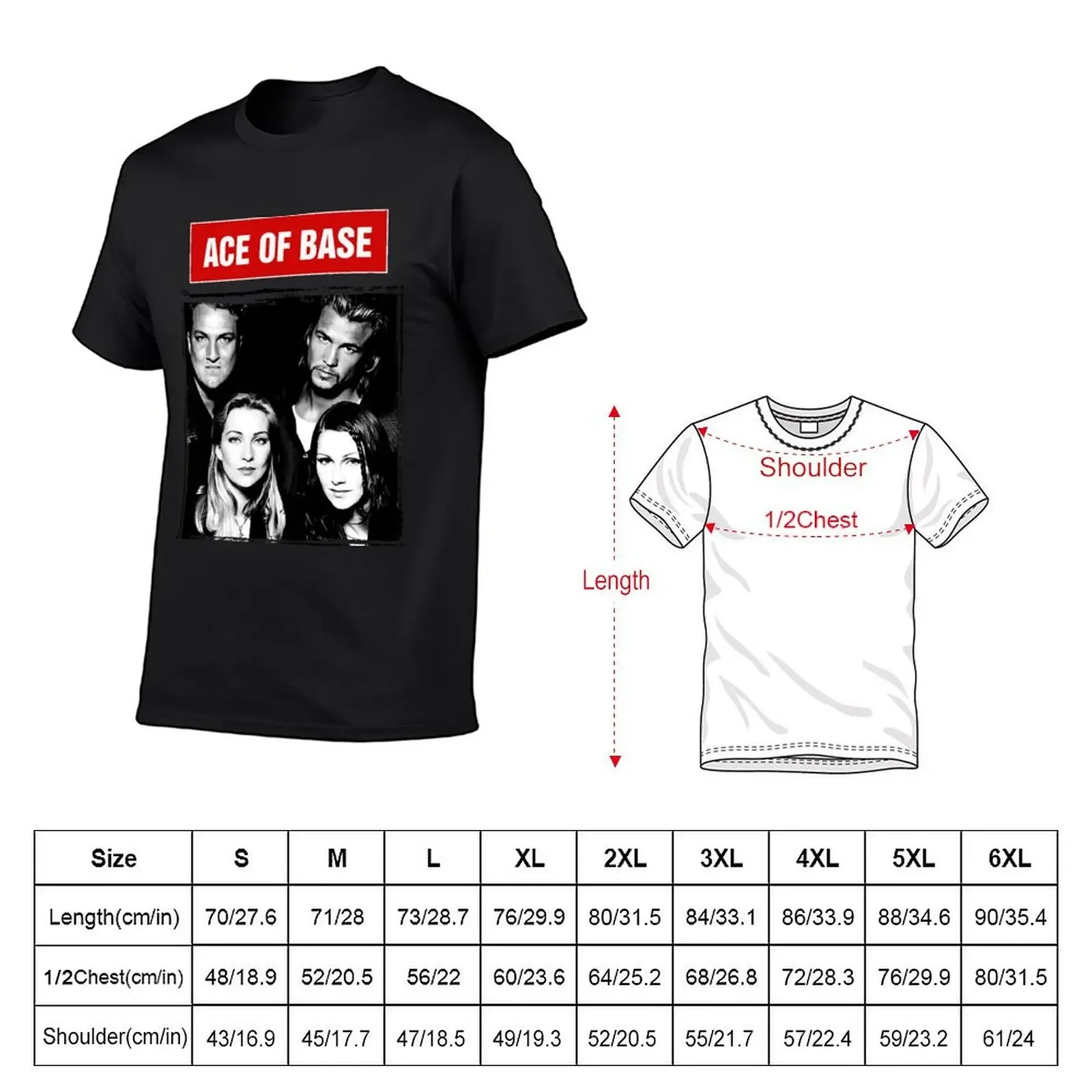 Ace of Base T-Shirt plus size tops plus size clothes graphics heavy weight t shirts for men