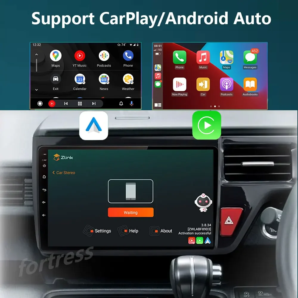 carplay For Honda Stepwgn 5 RHD 2015-2021 Android 2Din 4G Android auto Car Radio Multimedia System GPS Navigation Head Unit WIFI