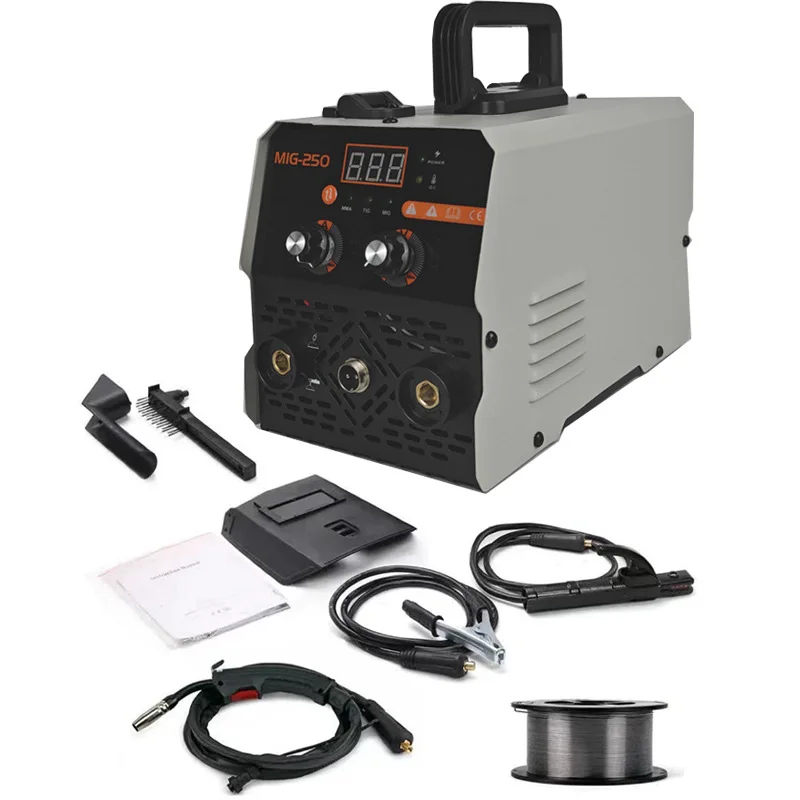 

MIG-250 Household Gasless CO2 Welder, Manual Welding, Gas Shielded Welding, TIG Welder, Multifunction All-in-One Welding Machine