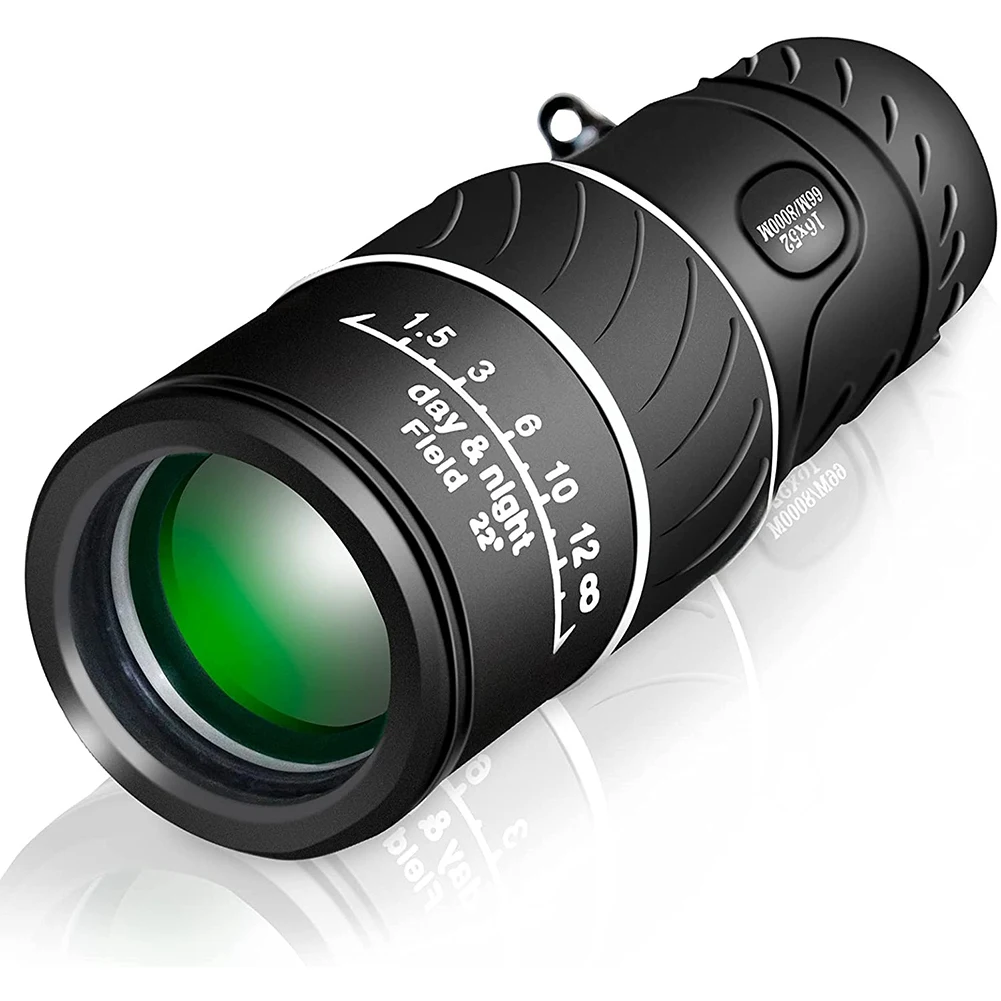 A29Z-مقاوم للماء 16X52 أحادي التركيز المزدوج البصريات التكبير تلسكوب، مناظير صغيرة قابلة للتعديل لمشاهدة الطيور والصيد