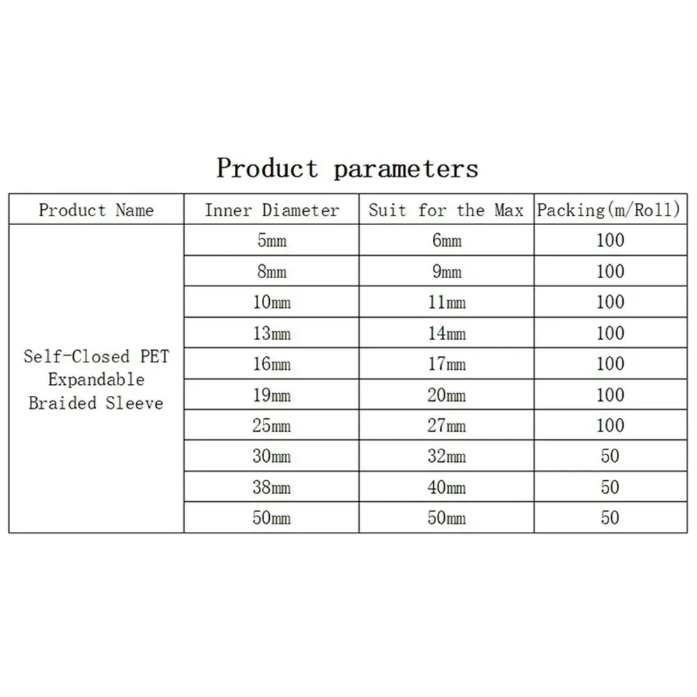 Auto Line Zelfsluitende Power Line Sleeve Tube Geïsoleerde slangkabelbeschermer Wrap Tube Tube Wrap Gevlochten kabelhuls