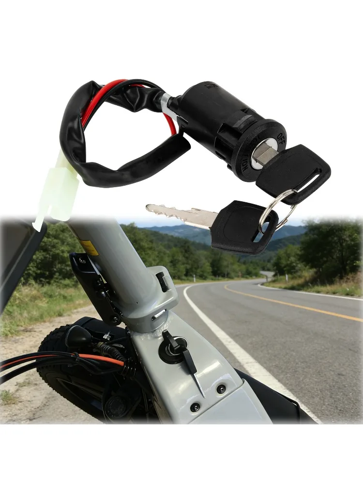AliExpress NONE Ignition Switch with Key Lock 2 Wire Key Switch for EBike Scooter 2-Position ON/OFF Control Convenient 2-Pin Connector