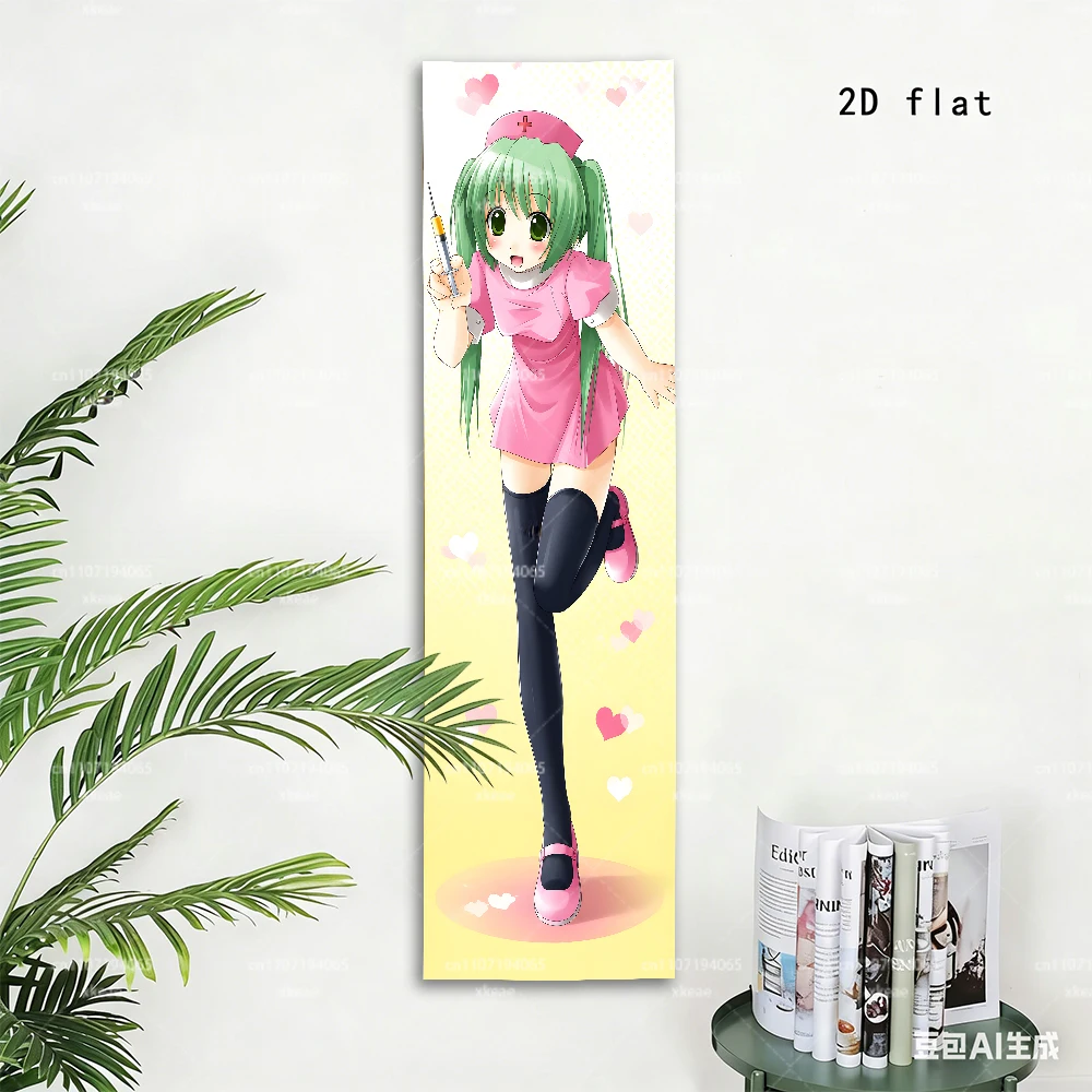 Green Twin Tails Nurse Anime G - Wall Scroll Tapestry recension och pris