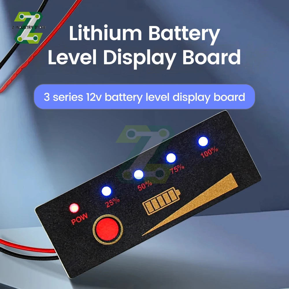 3S 12V Lithium Battery Power Energy Meters Battery Level Indicator Waterproof With Reverse Connection Protection