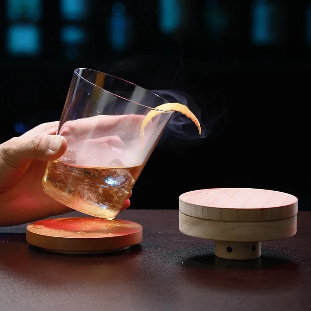 المهنية ويسكي كوكتيل المدخن عدة الطراز القديم مدخنة شرب المدخن مع رقاقة الخشب بار أدوات جزيء هدايا للأصدقاء #5