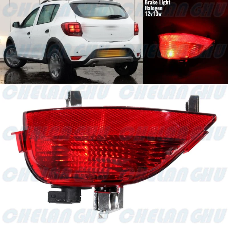 

For Dacia Logan Sedan / Sandero Hatchback / Sandero Stepway MK2 Facelift 2017 2018 2019 Left Side Rear Bumper Light Reflector