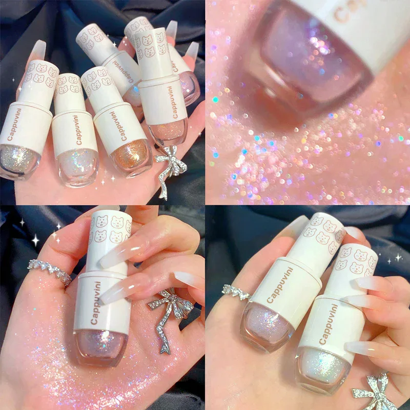 Bear Bowling Ball Teardrop Liquid Eyeshadow Eye Makeup Lying Silkworm Pearl Super Sparkle High Gloss Glitter Fine Glitter Powder