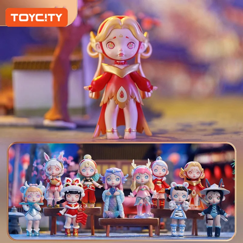 صندوق أعمى من سلسلة TOYCITY Laura على الطراز الصيني - 10 أنماط/تصاميم، هدية عيد ميلاد عيد الميلاد، نموذج دمى ديكور هدية للفتيات