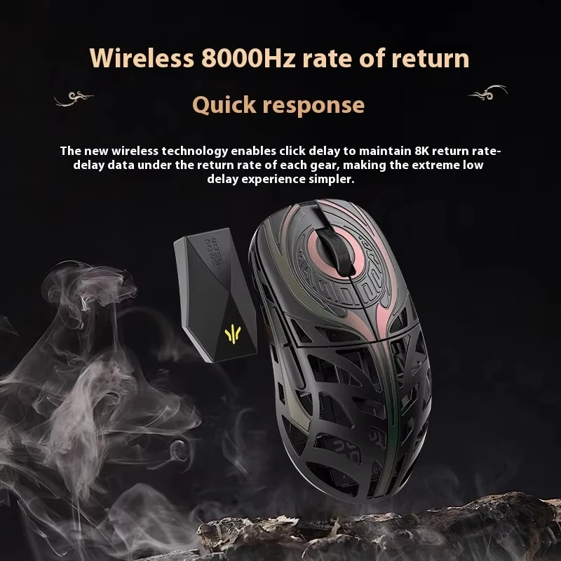 Wanling Wlmouse Strider Walker Mouse 8K E-sport Gaming Mouse Magnesium Alloy Light/Infinite Switch Lightweight Wireless Custom