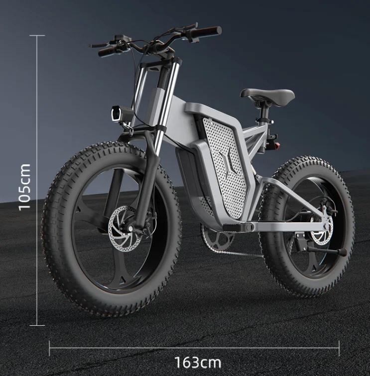 Fat Tire Electric Mountain Bike 7 Speeds Beach Mountain Bike Full Suspension Lithium Battery fat tire E-bike for Adult