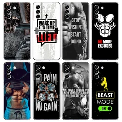 Bodybuilding Gym Fitness Cover for Samsung Galaxy S24 S23 S22 S20 S21 FE Ultra S24 S23 S10 S10E S9 S8 Plus 5G Phone Case Capas