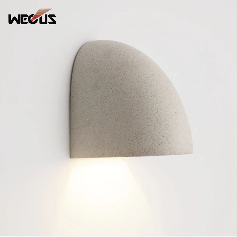 

Nordic Minimalist Industrial Terrazzo Wall Lamp Outdoor Waterproof Terrace Villa Courtyard Fence Cement Wall Light