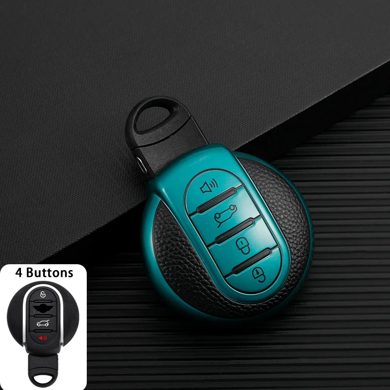 Leather TPU Car Key Case Cover for Bmw Mini Cooper Clubman Countryman R55 R56 R57 R58 R59 R60 S Roadster Keychain Accessories