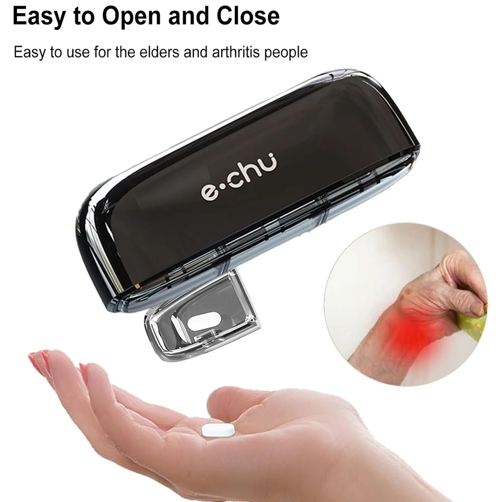 

Pill Organizer,3 Compartments Timer Daily Moisture Proof Pill Box Pocket Purse Portable Travel Vitamin Container Medicine Case