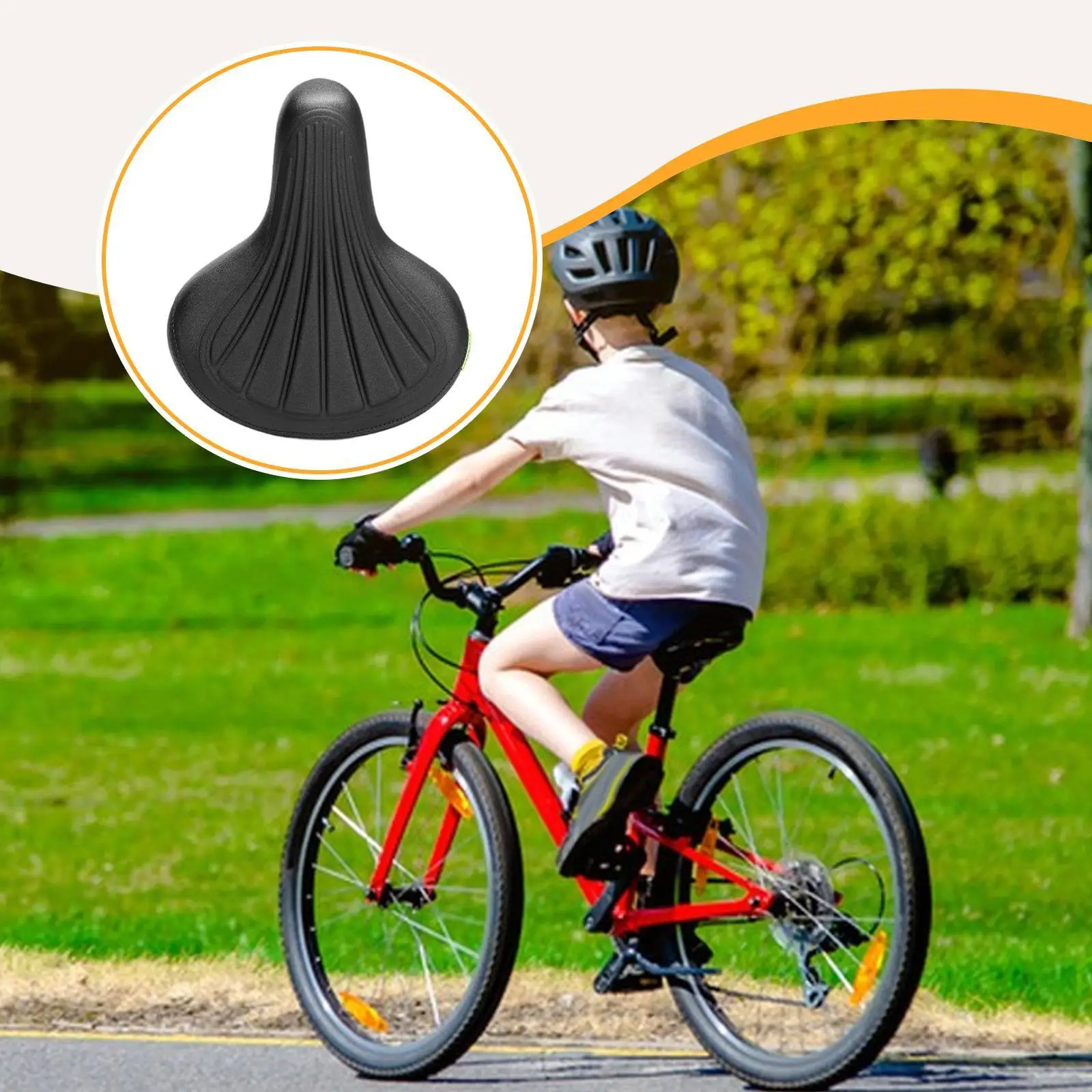 

Подушка сиденья велосипеда, универсальная замена эргономичного дизайна для езды на велосипеде на открытом воздухе