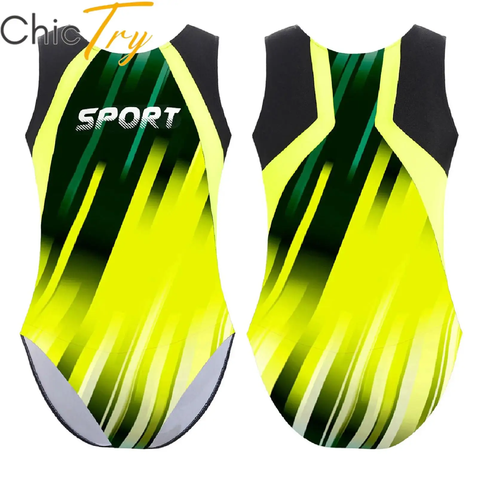 أطفال بنين رداء رقص الباليه الرياضة الجمباز تجريب التدريب زي بلا أكمام ارتداءها قطعة واحدة ملابس السباحة بحر