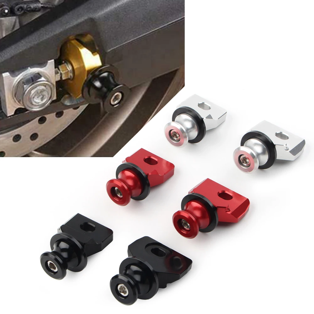 2pc Motorbike Chain Adjustment Bracket Screws Rocker Reel Slider For Honda CB650R CBR650R CB650F CBR650F 2014-2020