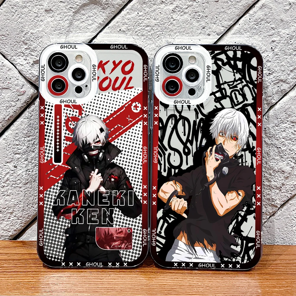 Anime Tokyo Ghoul Phone Case for Oppo A98 A96 A79 A78 A74 A60 A58 A57 A54 A53 A38 A17 A16 4G 5G Border Print Transparent Cover