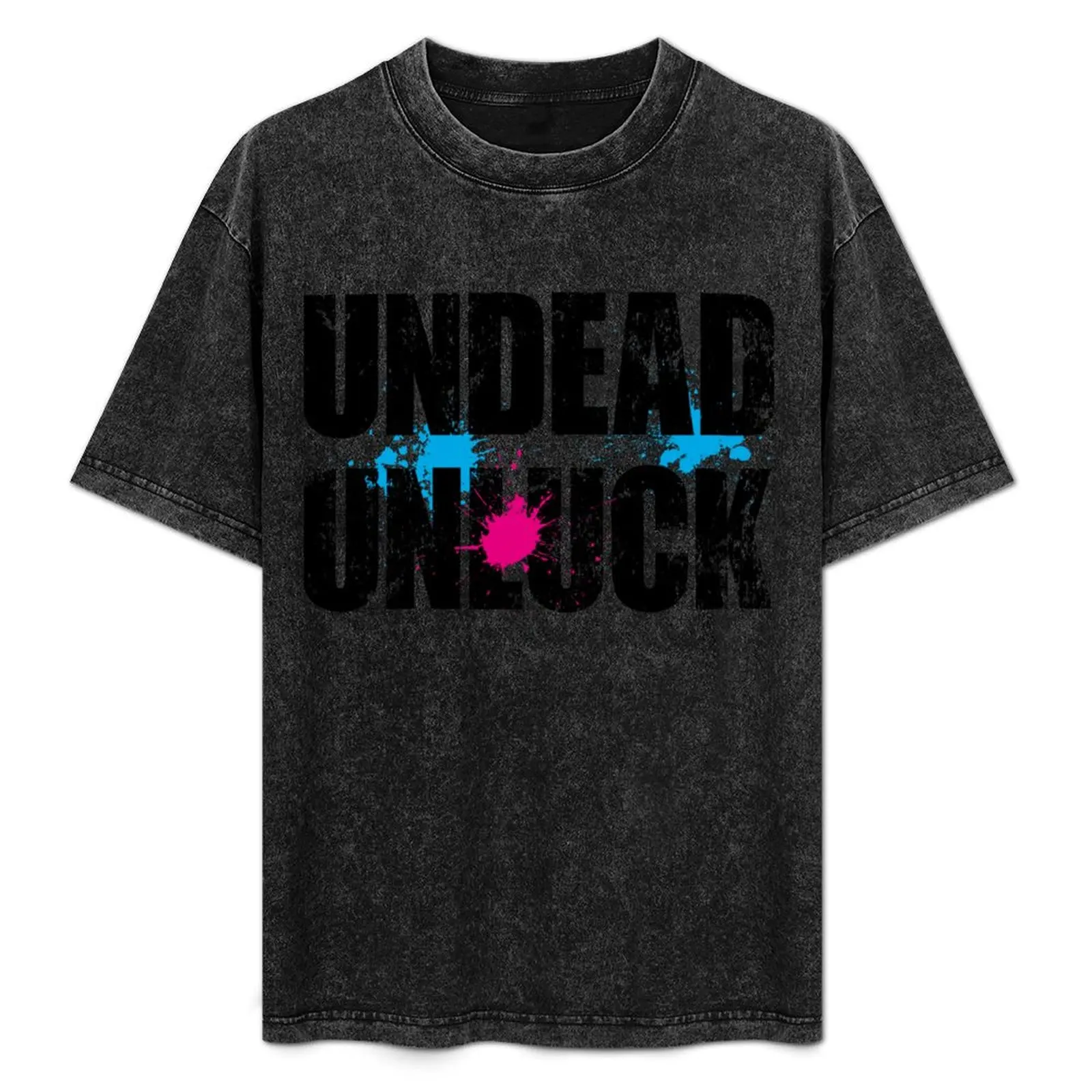 

Undead Unluck Paint Logo T-Shirt Simple Casual Short Sleeve Cotton T-Shirt