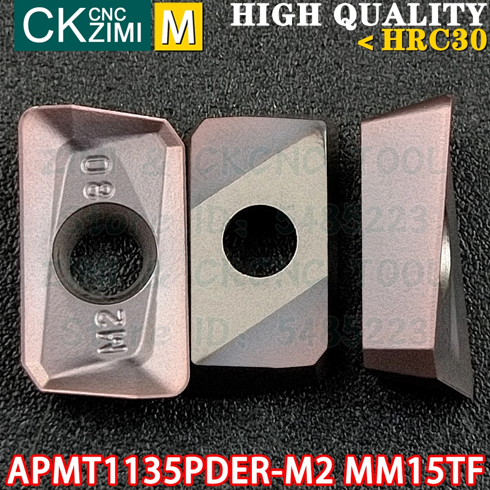 APMT1135PDER-H2 MM15TF APMT1135PDER-M2 MM15TF Carboneto Inserir fresamento Insira Ferramentas APMT1135 APMT 1135 PDER H2 M2 CNC mecânicos Torno ferramentas de corte indexáveis