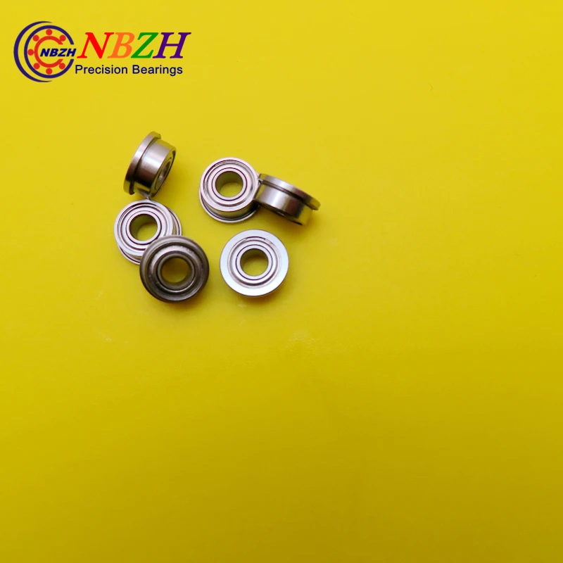 NBZH Bearing10pcs Stainless Steel Flange Bushing ABEC-5 Fishing Gear Ball Bearing SF684zz SF684-zz SF684 SSF684ZZ  4*9*10*4*1 Mm