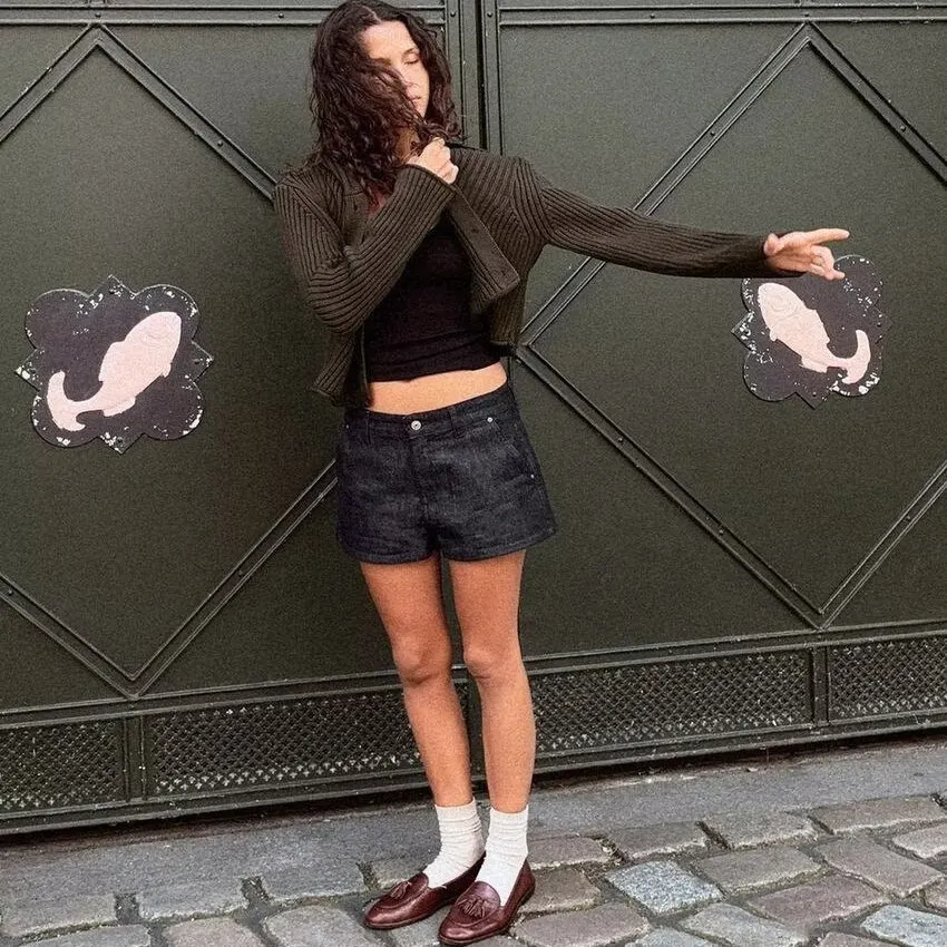 

ZBZR Faionable Knitted Long Sve Coat Women's Autumn New Sle Button Flip Cover Collar Ribbed Polyester Casual Cardigan