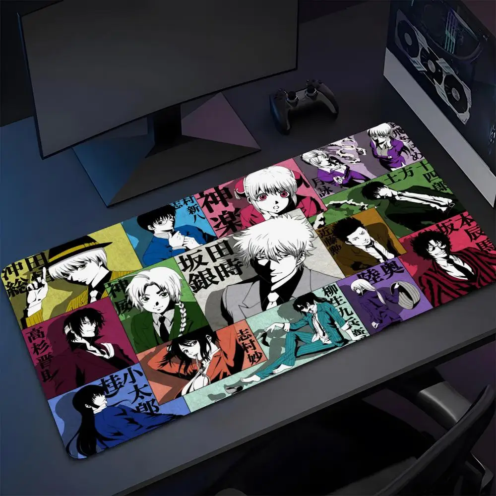 Alfombrilla de ratón de Anime GINTAMA, teclado grande, protección contra incendios, alfombrilla de escritorio, alfombrilla de ratón de goma antideslizante para juegos, alfombra para ordenador portátil de 1200x600