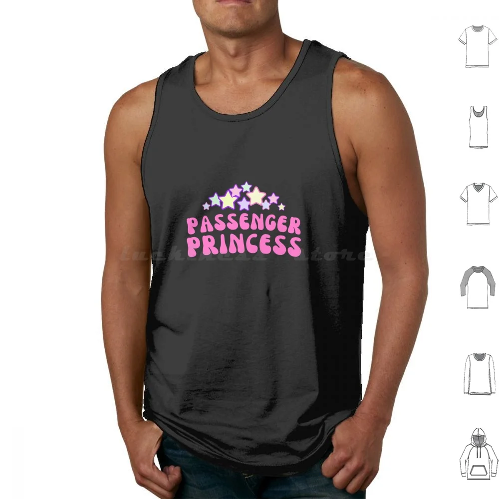 Passenger Princess Tank Tops Vest Sleeveless Passenger Princess Princess Passenger Meme Cute Pink Fun Funny Girls Passenger