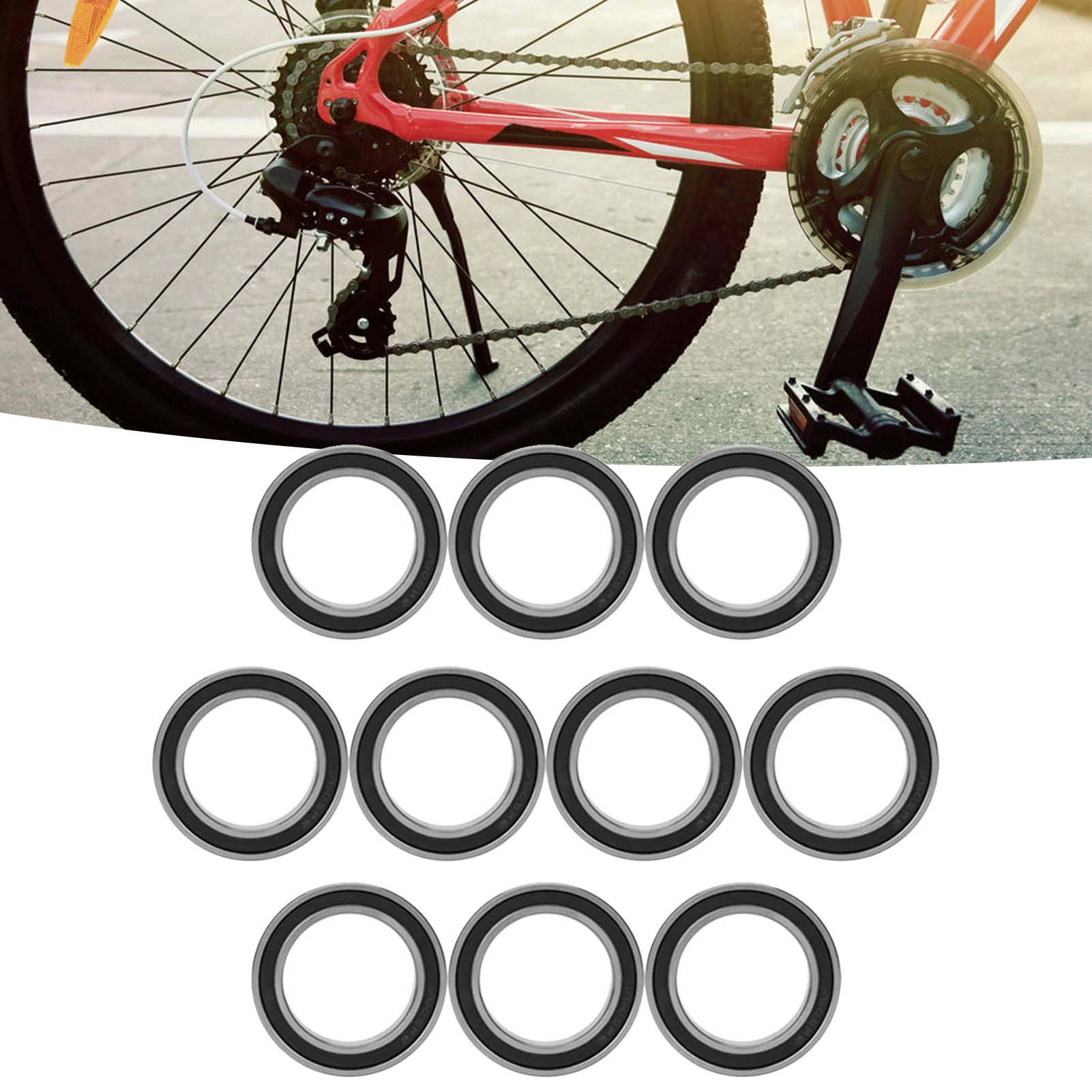 

10pcs 6805-2RS Rubber Sealed Deep groove Ball Bearings 25mm*37mm*7mm